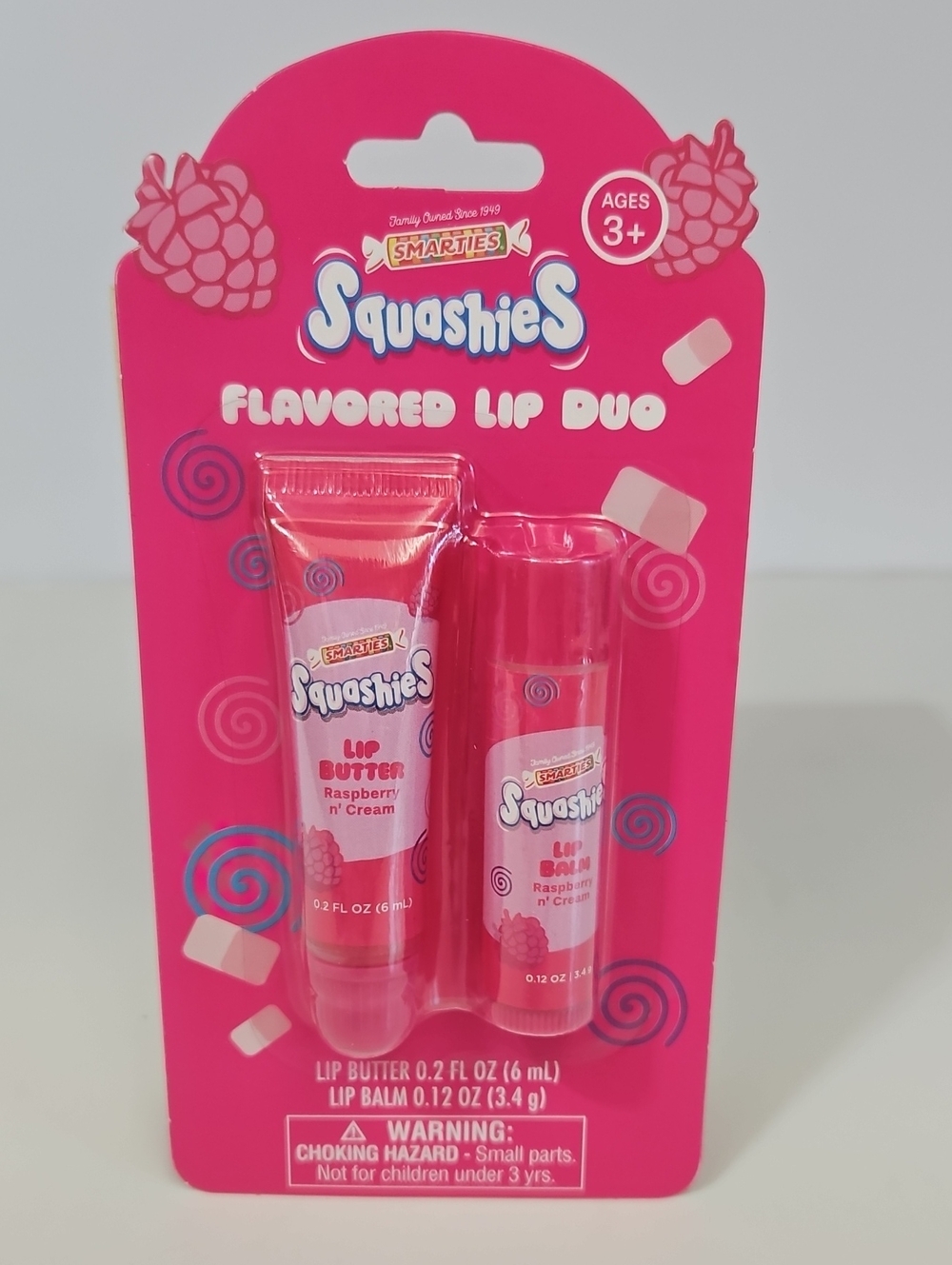 Smarties Squashies Lip Duo Rasberry n' Cream Lip Butter